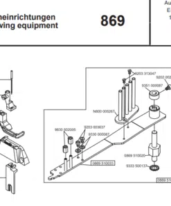 Kit bordage pour machine DA869- DURKOOP ADLER