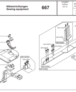 Kit bordage pour machine DA667- DURKOOP ADLER