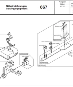 Kit bordage pour machine DA667- DURKOOP ADLER